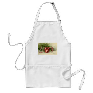 Delantal Día de San Valentín Vintage Amor, Rosas Rojas Carm