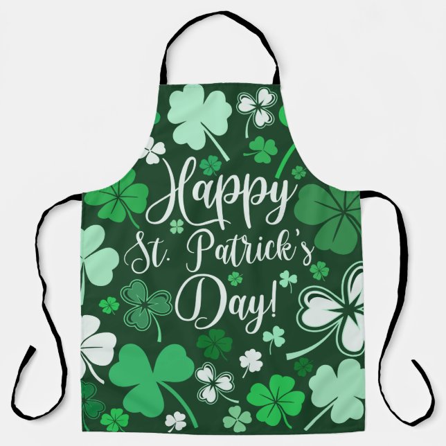 Delantal Día de Shamrock St. Patrick (Anverso)