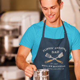 Delantal Día del Padre Impresionante Papá BBQ Grill Persona