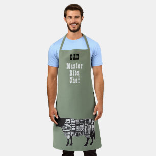Delantal Día del Padres, mejor costilla del hombre del papá