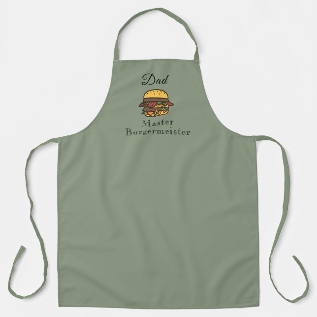 Delantal Día del Padres, papá mejor burgermeister Apron (Anverso)