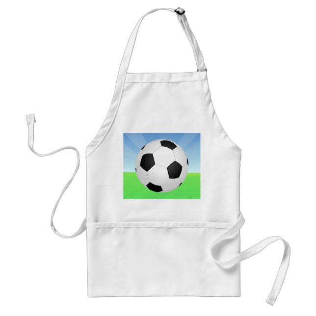 Delantal Día soleado de la bola de fútbol (Frente)