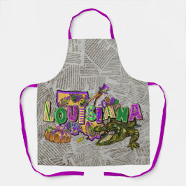 Delantal Diario de Vintage del Mardi Gras