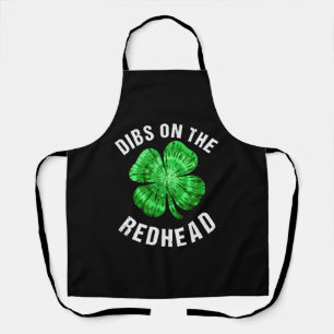 Delantal Dibs On the Redhead Funny St Patricks Day