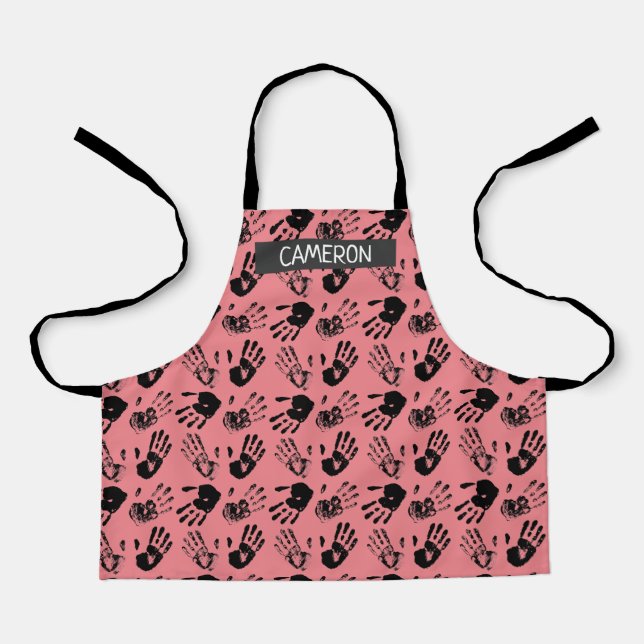 Delantal Dibujar el icono de impresión en todo el espacio (Anverso)