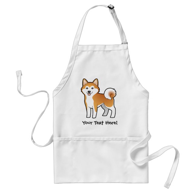 Delantal Dibujo animado Akita Inu/Shiba Inu (Frente)