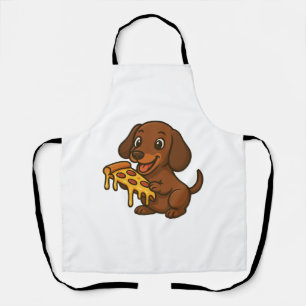 Delantal Dibujo animado de Dachshund lindo amante de la piz