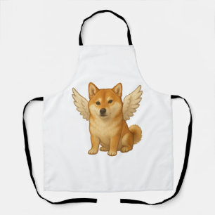 Delantal Dibujo animado de perro feliz angelical Shiba Inu