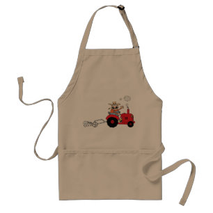 Delantal Dibujo animado de tractor de granjero divertido