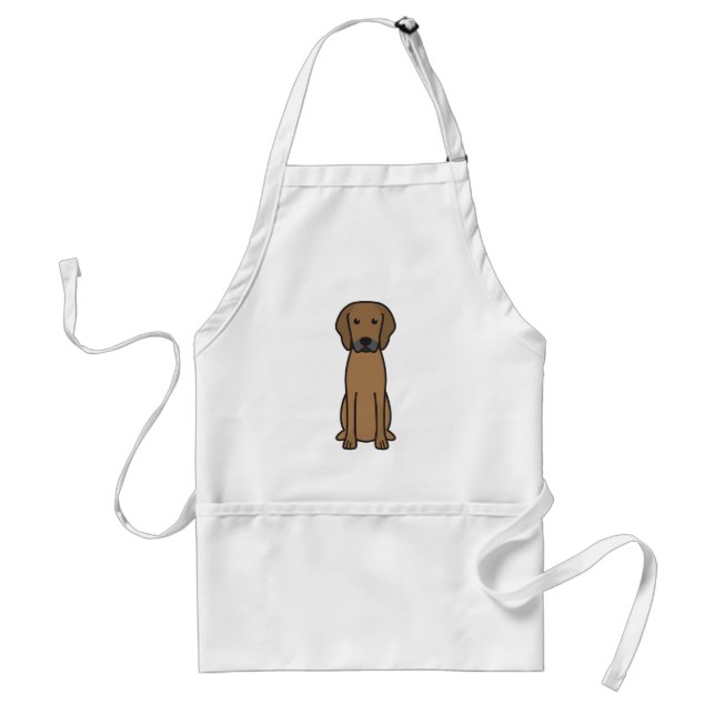 Delantal Dibujo animado del perro de Rhodesian Ridgeback (Frente)