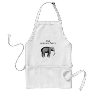 Delantal Dibujo Antiguo de Elefante