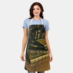 Delantal Dibujo de amante de libros