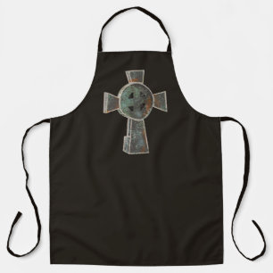 Delantal Dibujo de cruz de lápida de cementerio gótico de H