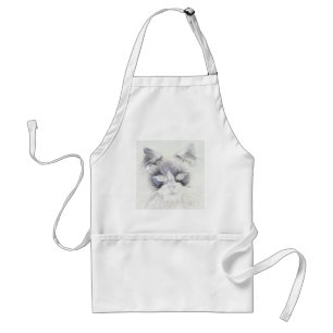 Delantal Dibujo de lápiz de gato