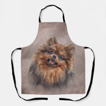 Dibujo de perro Pomeranian Spitz Fleece Blanket