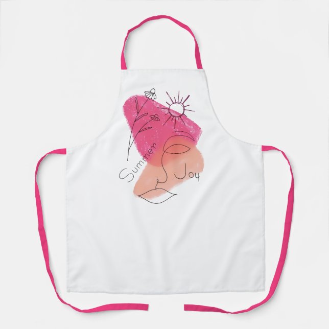 Delantal Dibujo de verano personalizado  (Anverso)