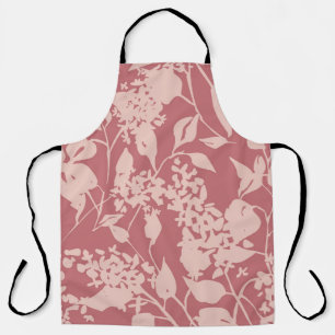 Delantal Dibujo floral sencillo. Silhouettes de lila florec
