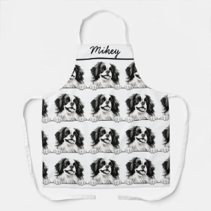 Delantal Dibujo manual personalizado de perro chino japonés