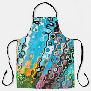 Delantal Dibujo pastel de aceite. Fondo de color abstracto.