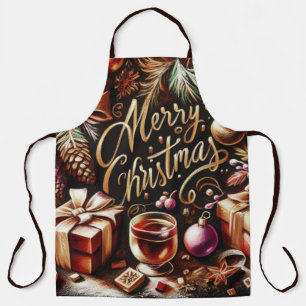 Delantal Dibujo pastel de Navidades caprichoso