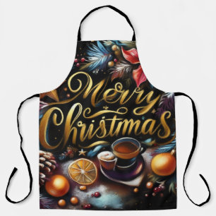 Delantal Dibujo pastel de un Navidad caprichoso