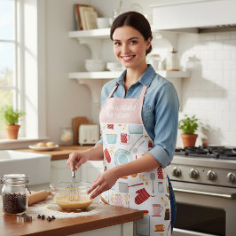 Delantal Dicho Divertido de Repostería Cocina Moderna Rosa