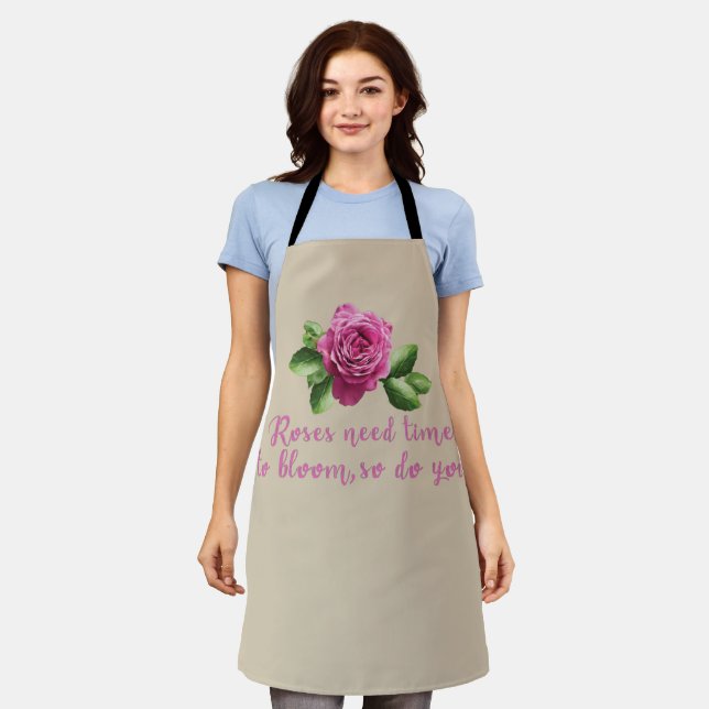 Delantal Dichos divertidos sobre rosas y amor (Gastado)
