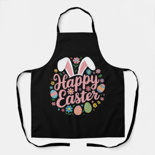 Delantal Dichos Felices de Pascua Huevo Conejo