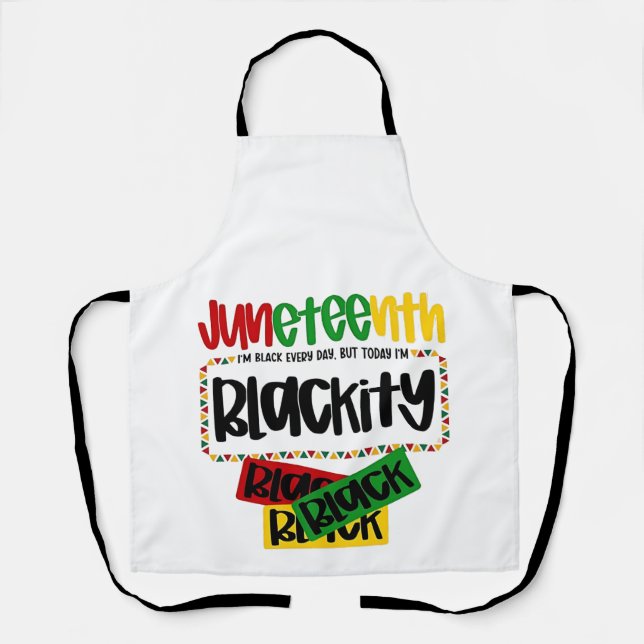Delantal Diecinueve Blackity Black Black Funny (Anverso)