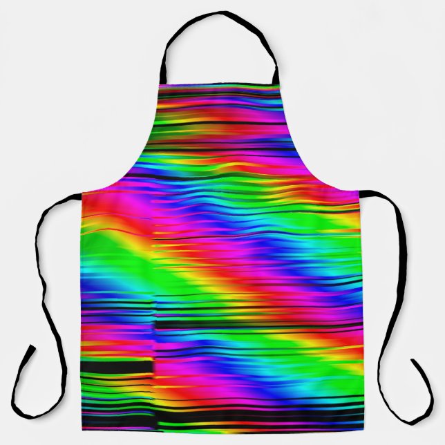 Delantal Digital effects. Multicolor abstract background. C (Anverso)