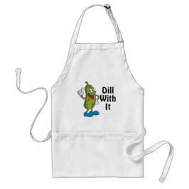 Delantal Dill With It - Pickle Pun Apron
