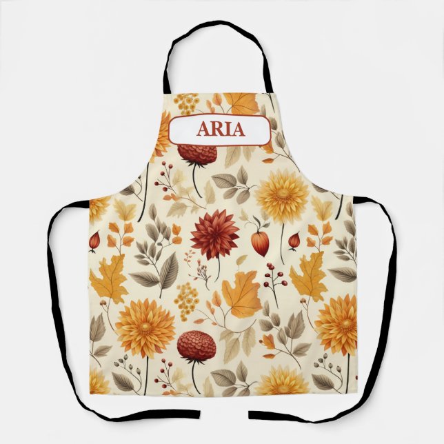 Delantal Dilo con hojas de otoño - Personalizado (Anverso)