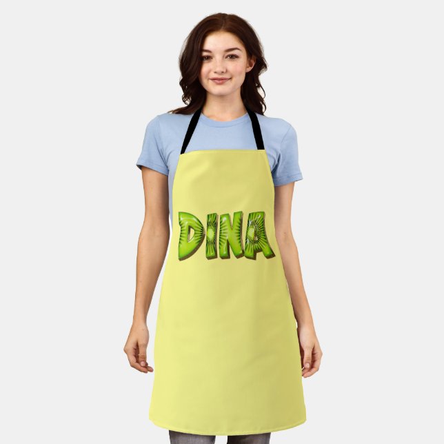 Delantal Dina Name Kiwi Design Küchenschürze Schürze (Gastado)