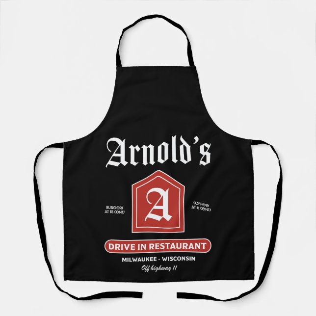 Delantal Diner americano de los años 50 (Anverso)