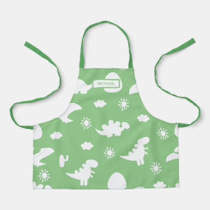 Delantal Dino Doodle Silhouettes Niños Dinosaurios Apron Gr