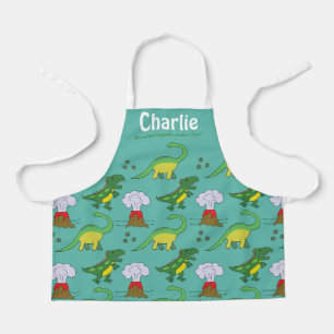 Delantal Dinos 2 x protector de texto personalizado