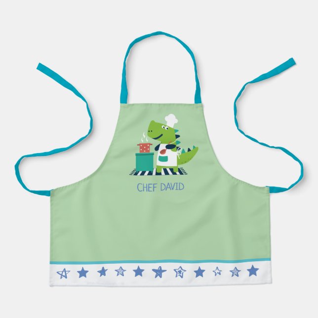 Delantal Dinosaur Chef Kids Apron (Anverso)