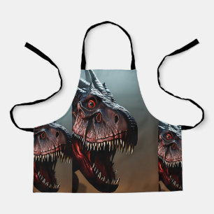 Delantal Dinosaurio asustado por los niños, Apron de impres