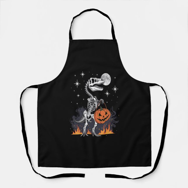 Delantal Dinosaurio de Halloween Spooky Saurus (Anverso)