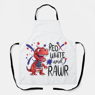 Delantal Dinosaurio de los Rawr Blancos Occidentales