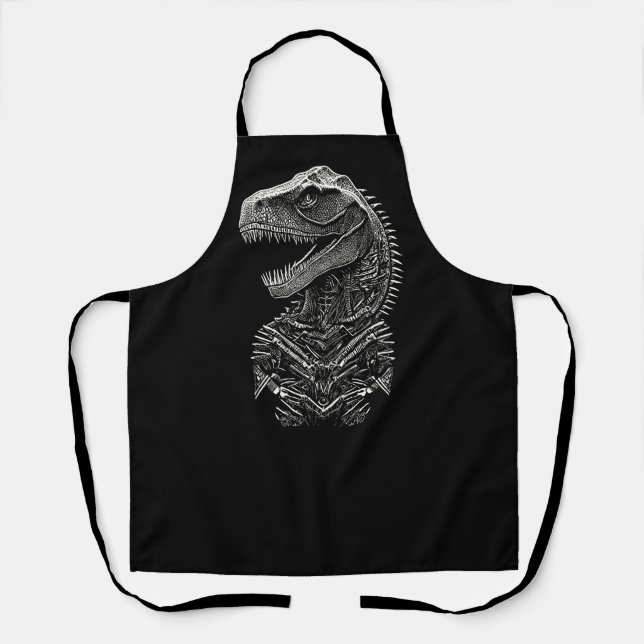 Delantal Dinosaurio gótico T-Rex (Anverso)