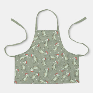 Delantal Dinosaurio Navidad Niño Santa Claus Dino T-Rex Sag