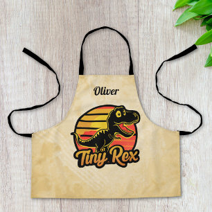 Delantal Dinosaurio Trex Divertido Vintage en Puesta del So