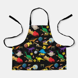 Delantal Dinosaurios astronautas de la construcción en el e