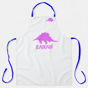 Delantal Dinosaurios Familiares Apron Rosa Personalizado - 