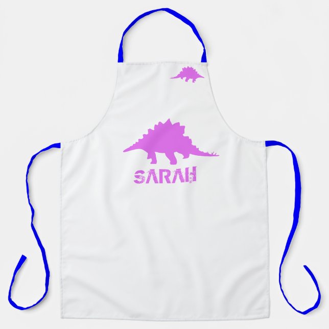 Delantal Dinosaurios Familiares Apron Rosa Personalizado -  (Anverso)