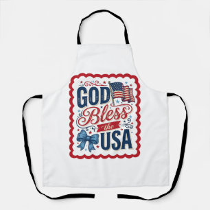 Delantal Dios bendiga a Estados Unidos Camiseta vintage dis