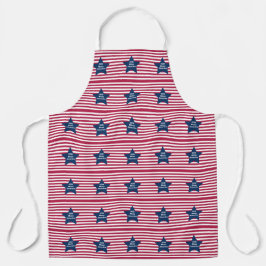 Delantal Dios Bendiga A Estados Unidos Rojo Blanco Y Azul