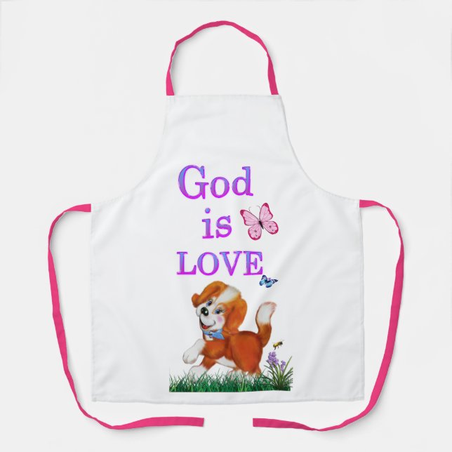 Delantal Dios es amor (Anverso)