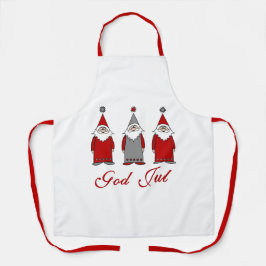 Delantal Dios Jul | Graciosa Navidad noruega con Feliz